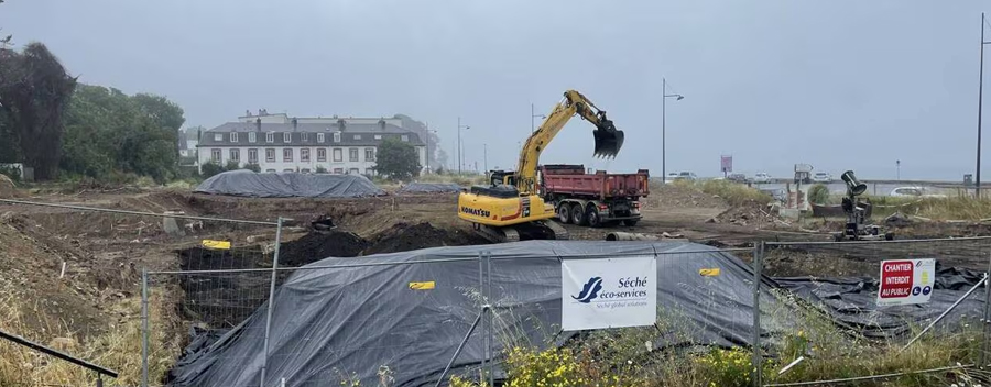 Travaux de dépollution au chantier de la résidence Rosalie